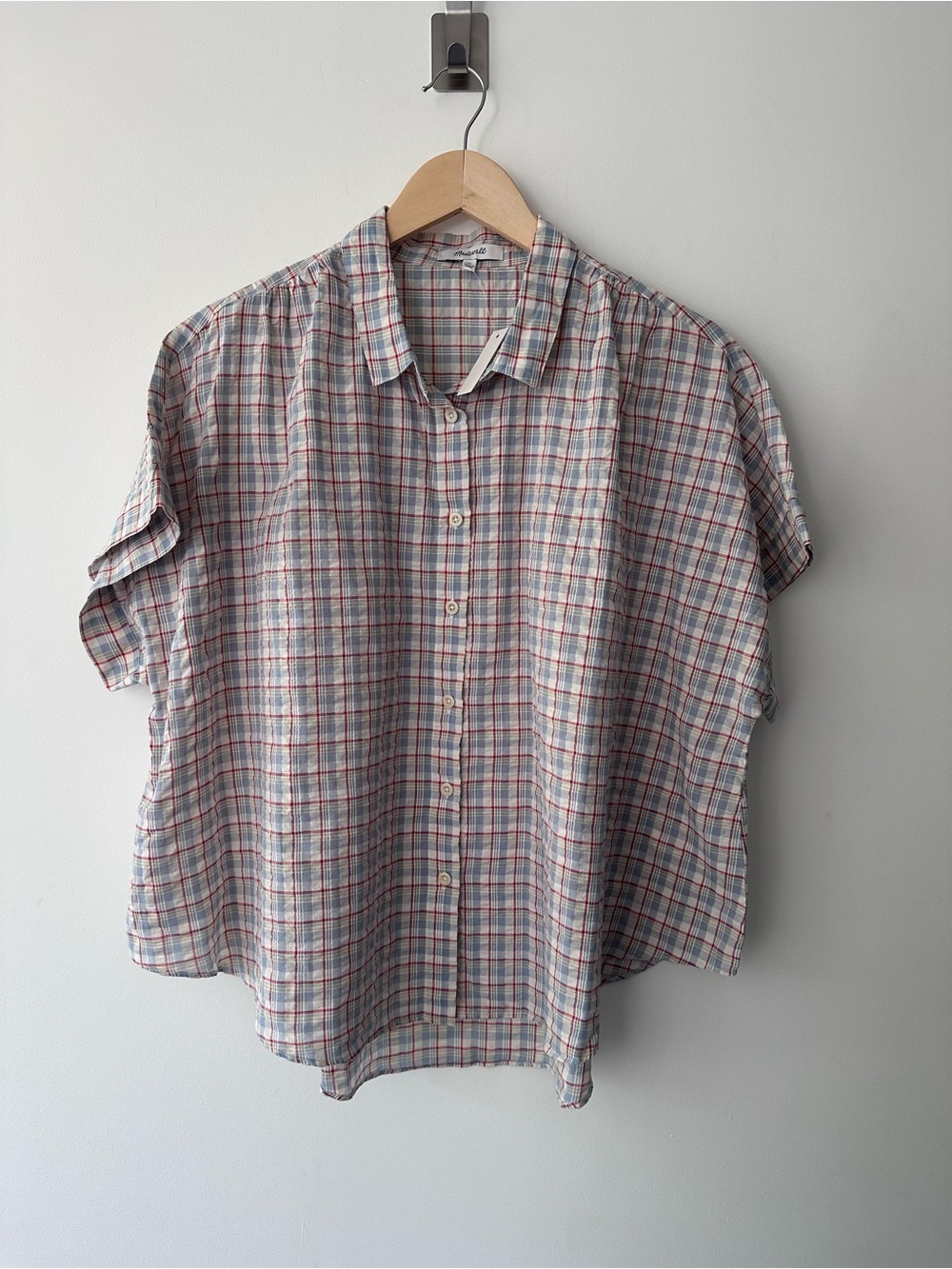 NWT | Madewell | XL | Hilltop Short-Sleeve Button-Up Shirt in Tahoe Plaid
